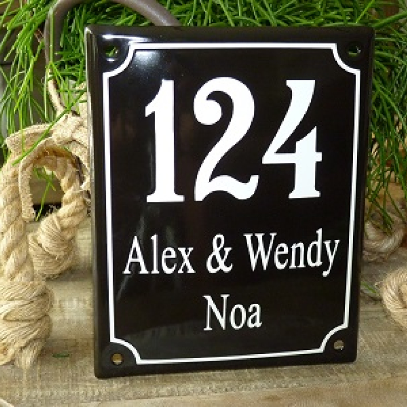 Naambord 16x20 cm verticaal