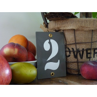 Huisnummer industrieel grijs 8x12