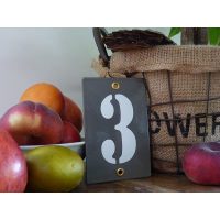 Huisnummer industrieel grijs 8x12