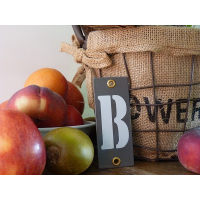 Huisnummer industrieel grijs 4x10