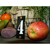 Huisnummer industrieel zwart 4x10