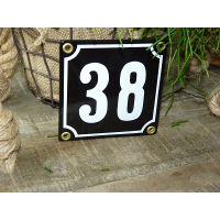 Huisnummer zwart 10x10