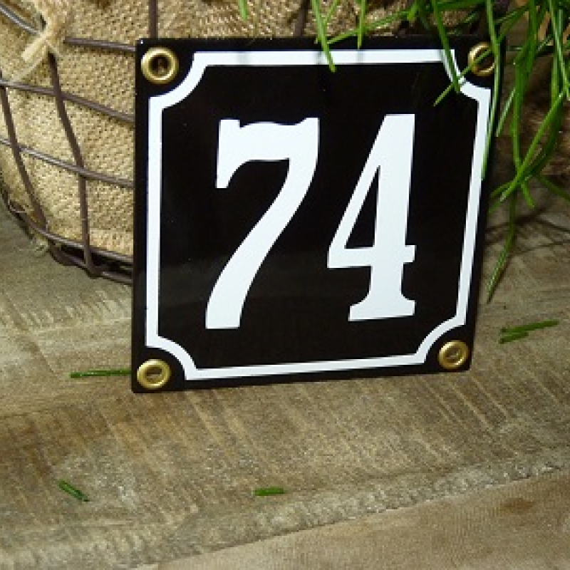 Huisnummer zwart 10x10