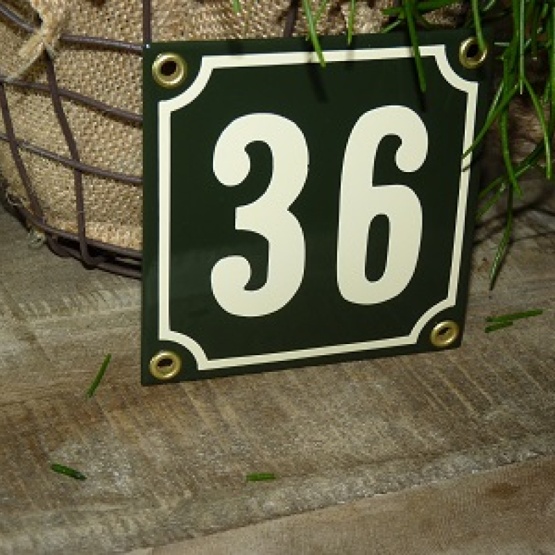 Huisnummer groen 10x10