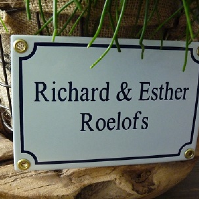 Naambord 10x15 cm 