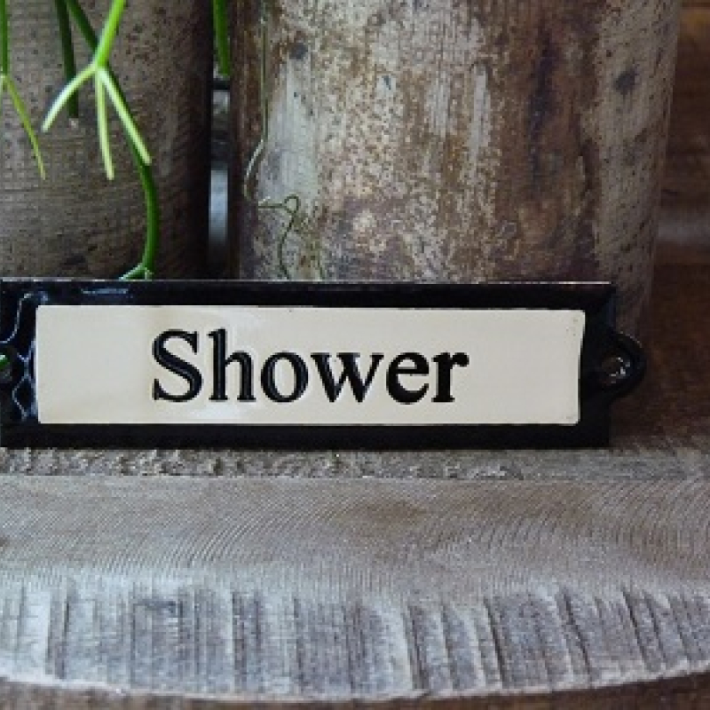 Emaille deurbordje recht 'Shower' 