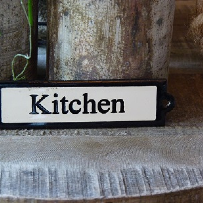 Emaille deurbordje recht 'Kitchen' 