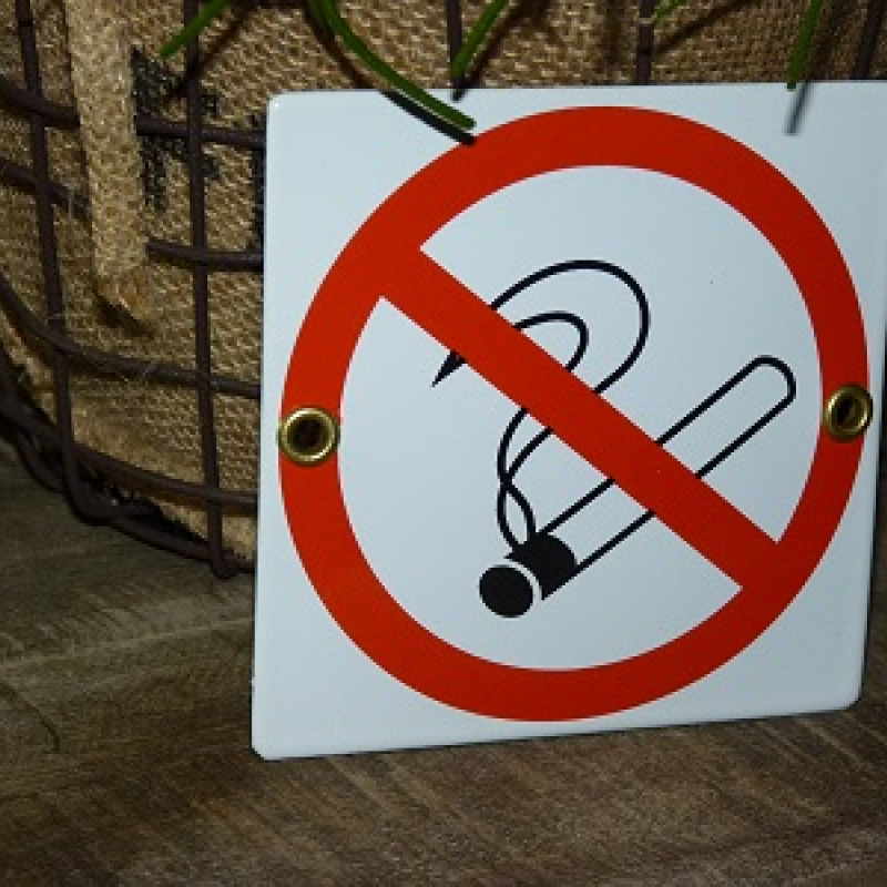 Emaille verbodsbod pictogram 'verboden te roken'