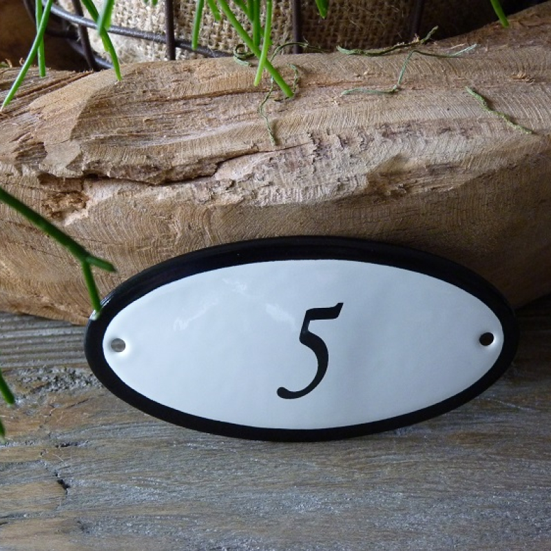 Huisnummer 10x5 ovaal