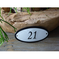 Huisnummer 10x5 ovaal