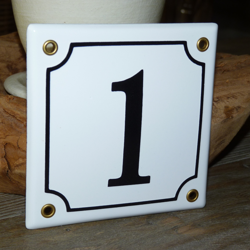 Huisnummer 1 (12.5 x 12.5)