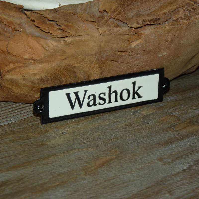 Emaille deurbordje recht 'Washok' 