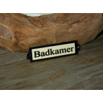 Emaille deurbordje recht 'Badkamer' 