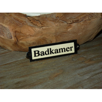 Emaille deurbordje recht 'Badkamer' 
