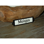 Emaille deurbordje recht 'Meisjes' 