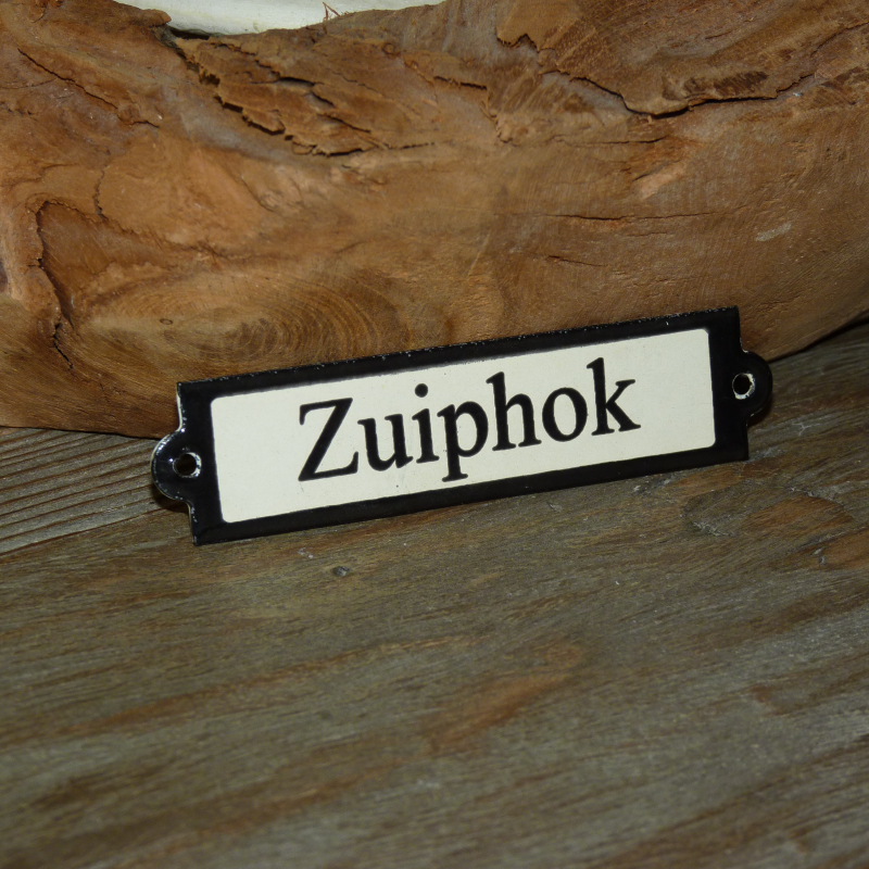 Emaille deurbordje recht 'Mr Zuiphok' 