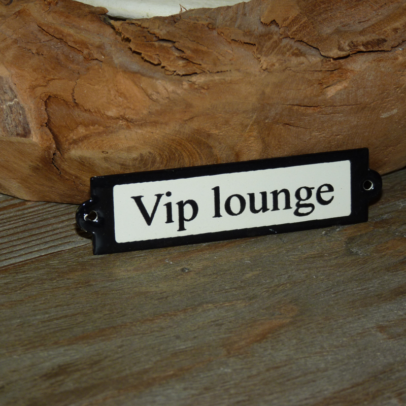 Emaille deurbordje recht 'vip lounge' 