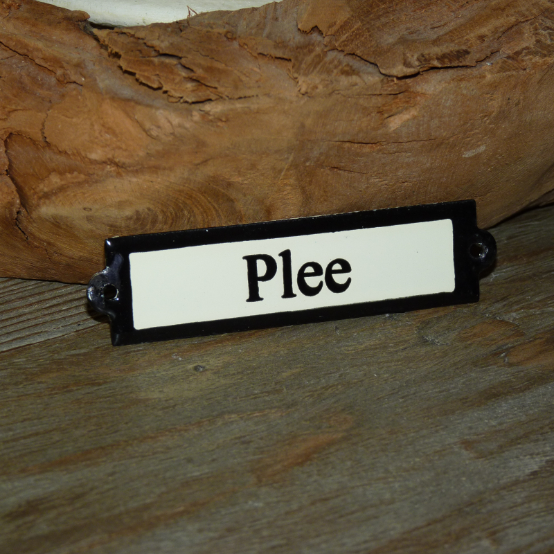 Emaille deurbordje recht 'Plee' 
