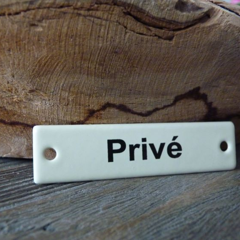 Emaille deurbordje recht 'Privé'