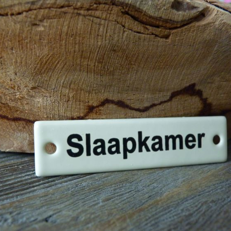 Emaille deurbordje recht 'Slaapkamer'
