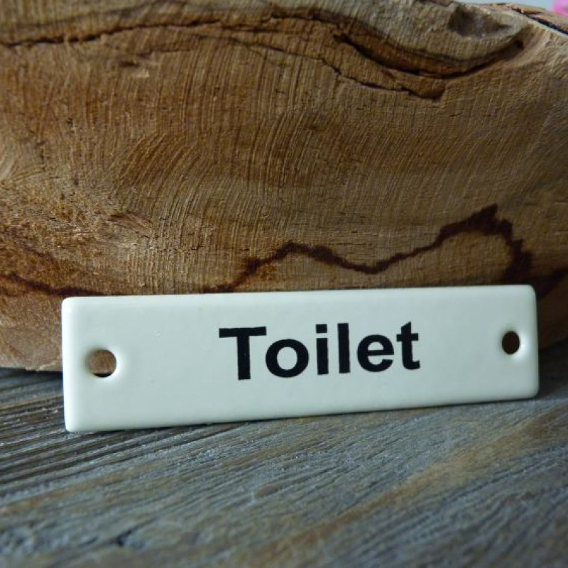 Emaille deurbordje recht 'Toilet'