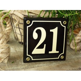 Huisnummer bord 'extra 1' 13x13 cm