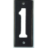 Huisnummer enkel zwart 4x10