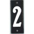 Huisnummer enkel zwart 4x10