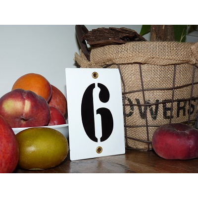 Huisnummer industrieel wit 8x12 Huisnummer industrieel wit 8x12