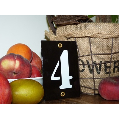 Huisnummer industrieel zwart 8x12 Huisnummer industrieel zwart 8x12