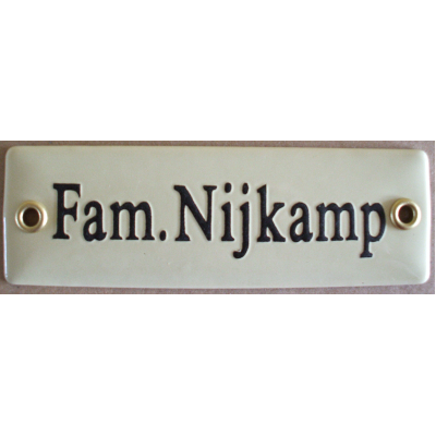 Naambord 12,5 x 4 cm Naambord 12,5 x 4 cm