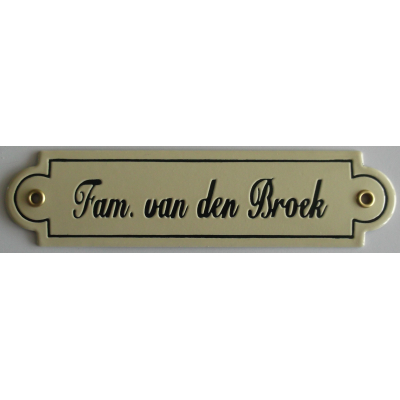 Naambord 20x5 cm met oor Naambord 20x5 cm met oor