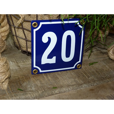 Huisnummer blauw 10x10 Huisnummer blauw 10x10