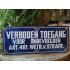 Emaille waarschuwingsbord 'verboden toegang' 35 x 15 cm