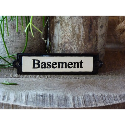 Emaille deurbordje recht 'Basement' Emaille deurbordje recht 'Basement'