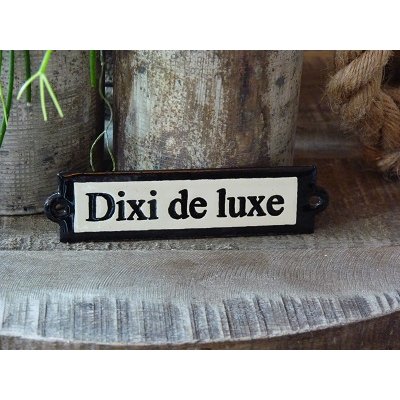 Emaille deurbordje recht 'Dixi de luxe' Emaille deurbordje recht 'Dixi de luxe'