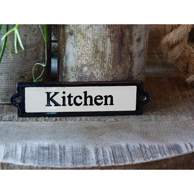 Emaille deurbordje recht 'Kitchen' Emaille deurbordje recht 'Kitchen'
