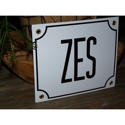 Huisnummerbord 18x15 nummers in letters 'ZES' Huisnummerbord 18x15 nummers in letters 'ZES'