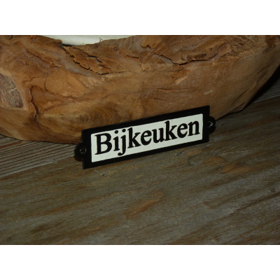 Emaille deurbordje recht 'Bijkeuken' 