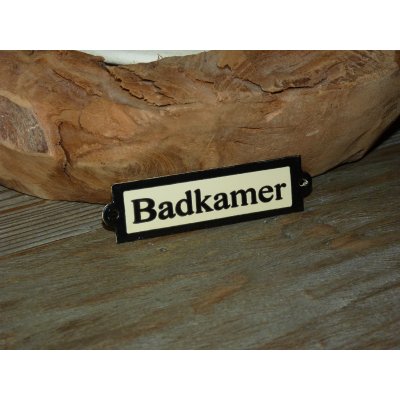Emaille deurbordje recht 'Badkamer' 