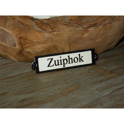 Emaille deurbordje recht 'Mr Zuiphok' Emaille deurbordje recht 'Mr Zuiphok'