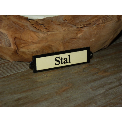 Emaille deurbordje recht 'Stal' Emaille deurbordje recht 'Stal'
