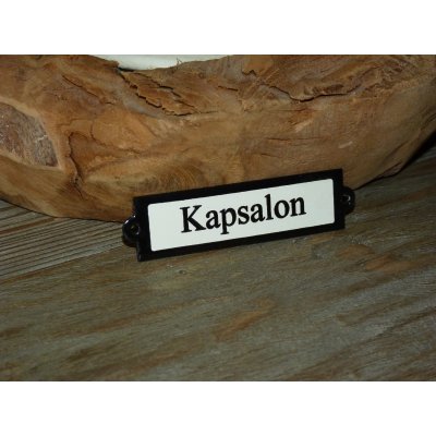 Emaille deurbordje recht 'Kapsalon' Emaille deurbordje recht 'Kapsalon'
