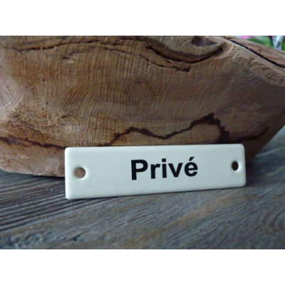 Emaille deurbordje recht 'deurbordje recht Privé